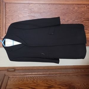 DOLCE AND GABBANA Formal Deep Black Boucle Winter Evening Coat Sz 48/S Italy